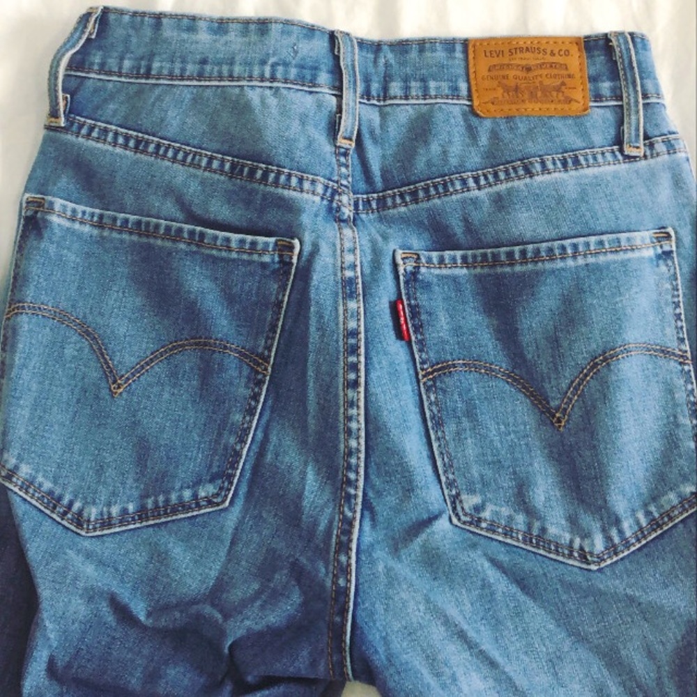 Levis 721 vintage high rise skinny light blue